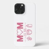 New Mom est 2026 Frist Time Mom Personalized iPhoneケース (裏面)