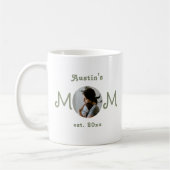 New Mom Established First Mothers Day 2 Photo Mug コーヒーマグカップ (左)