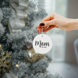 New Mom Established Gift Mothers Day セラミックオーナメント