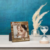 New Mom First Mothers Day 素朴 Wood Create Your フォトプラーク (インサイチュ)