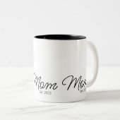 New Mom Gift Mom Established ツートーンマグカップ (正面右)