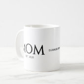 New Mom Gift Personalized Mom Established  コーヒーマグカップ (正面左)