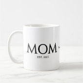 New Mom Gift Personalized Mom Established  コーヒーマグカップ (左)