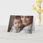 New Mom Happy Mother's Day Photo Greeting Card カード (黄色い花)