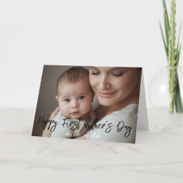 New Mom Happy Mother's Day Photo Greeting Card カード