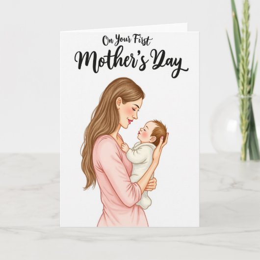 New Mom Illustration Card カード (正面)