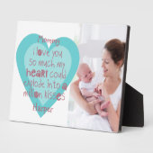 New Mom Photo - I Love You Kids Posal Pink Blue フォトプラーク (側面)