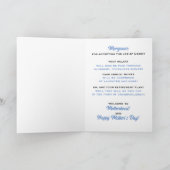 New Mommy Blue水玉模様母の日の写真 カード (内部)