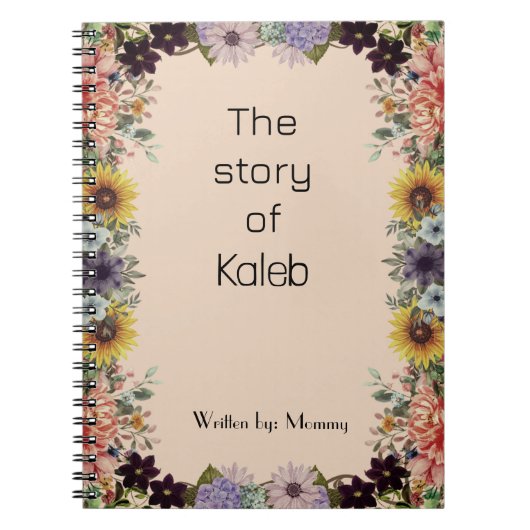 New Mommy's Journal Custom Personalized Spiral  ノートブック (正面)