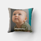 new moms Photo Personalized Minimal  クッション (裏面)