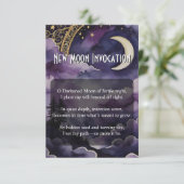 New Moon Invocation Pagan Prayer Pocket Card 招待状 (スタンド正面)