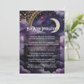 New Moon Invocation Pagan Prayer Ritual Card 招待状 (スタンド正面)