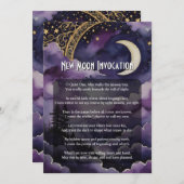 New Moon Invocation Pagan Prayer Ritual Card 招待状 (正面/裏面)
