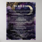 New Moon Ritual Pagan Prayer Book of shadows ポスター (正面)