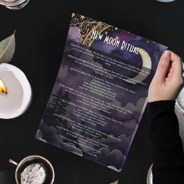 New Moon Ritual Pagan Prayer Book of shadows ポスター