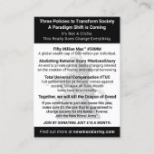 New Moral Army™情報カード(100) 名刺 (裏面)