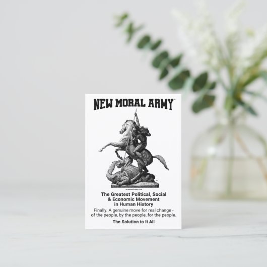 New Moral Army™情報カード(100) 名刺 (スタンド正面)