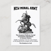New Moral Army™情報カード(100) 名刺 (正面)