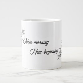 New Morning, New Beginning | Spring Inspirational  ジャンボコーヒーマグカップ