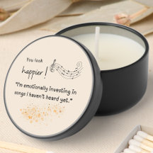 New Music Theme Soy Wax Candle Favor
