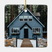 New Neck Of The Woods初めてのクリスマスホーム写真 セラミックオーナメント (裏面)