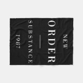 New Order Substance Hoodie フリースブランケット (正面(横))