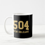 New Orleans Area Code 504 - Hometown Pride - Clic コーヒーマグカップ (左)