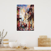 New Orleans Art Delta Travel Poster Jack Laycox ポスター (キッチン)