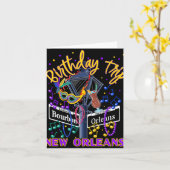 New Orleans Birthday Trip French Quarter Girls Tri カード (黄色い花)