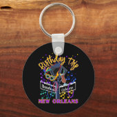 New Orleans Birthday Trip French Quarter Girls Tri キーホルダー (正面)