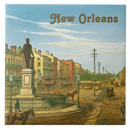 New Orleans Canal Street Antique Vintage タイル (正面)