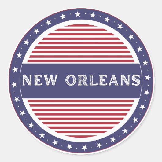 New Orleans City Pride Emblem – American Identity ラウンドシール (正面)