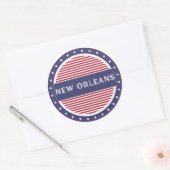 New Orleans City Pride Emblem – American Identity ラウンドシール (封筒)