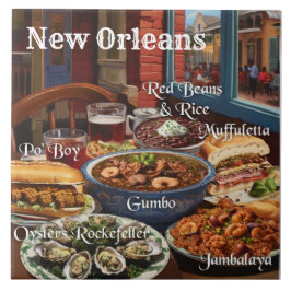 New Orleans Cuisine Foods and Dishes Kitchen タイル