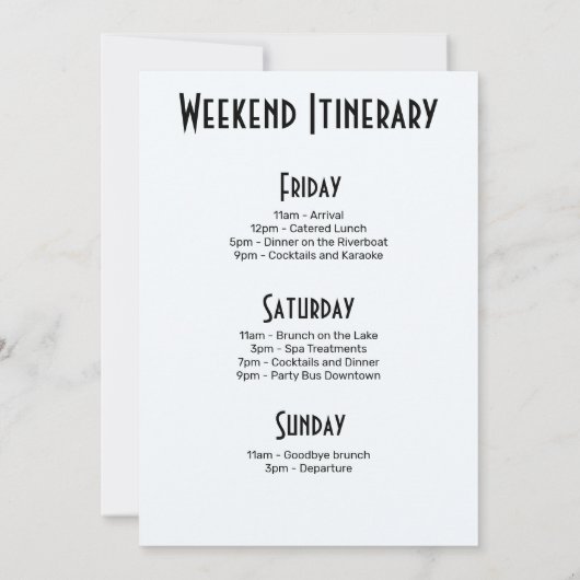 New Orleans Destination Bachelorette Weekend 招待状 (裏面)