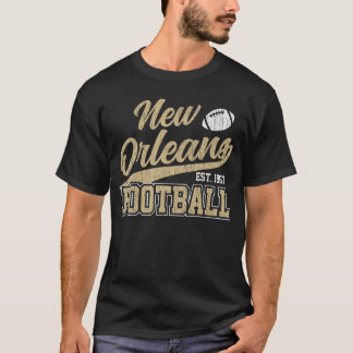 New Orleans Distressed Footballeam Fan Sports retr Tシャツ