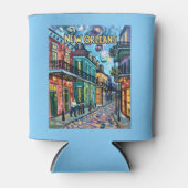 New Orleans French Quarter Van Gogh Style Travel 缶クーラー (正面)