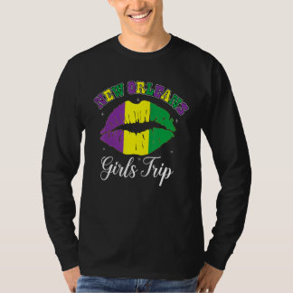 New Orleans  Girls Trip Mardi Gras Flag Women's Li Tシャツ