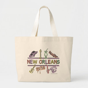 New-Orleans-ICONS – コピー ラージトートバッグ