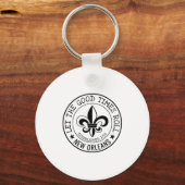 New Orleans Let The Good Times Roll Fleur De Lis S キーホルダー (正面)