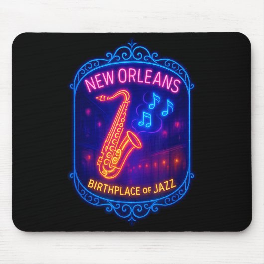 New Orleans, Louisiana, Birthplace Of Jazz マウスパッド (正面)