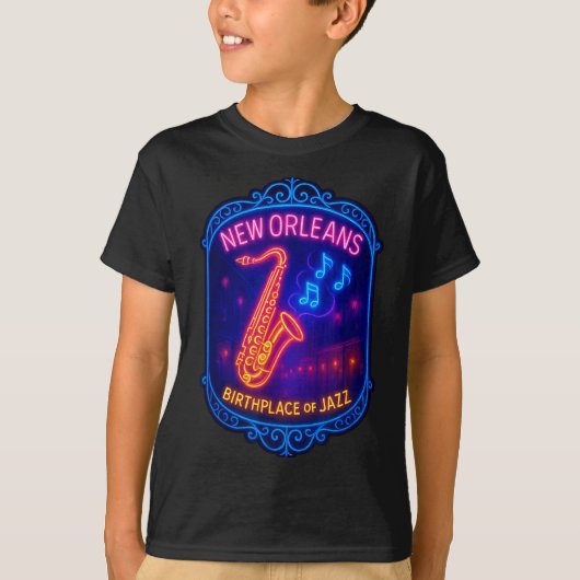 New Orleans, Louisiana, Birthplace Of Jazz  Tシャツ (正面)