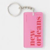 New Orleans Louisiana typography  キーホルダー (正面)