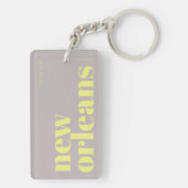 New Orleans Louisiana typography  キーホルダー (裏面)