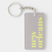 New Orleans Louisiana typography  キーホルダー (正面)