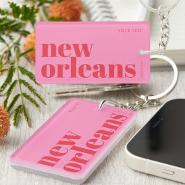 New Orleans Louisiana typography  キーホルダー