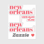 New Orleans Louisiana typography  シール (シート)