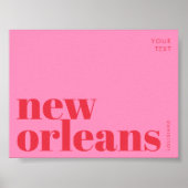 New Orleans Louisiana typography  ポスター (正面)