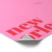 New Orleans Louisiana typography  ポスター (角)