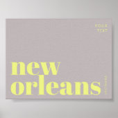 New Orleans Louisiana typography  ポスター (正面)